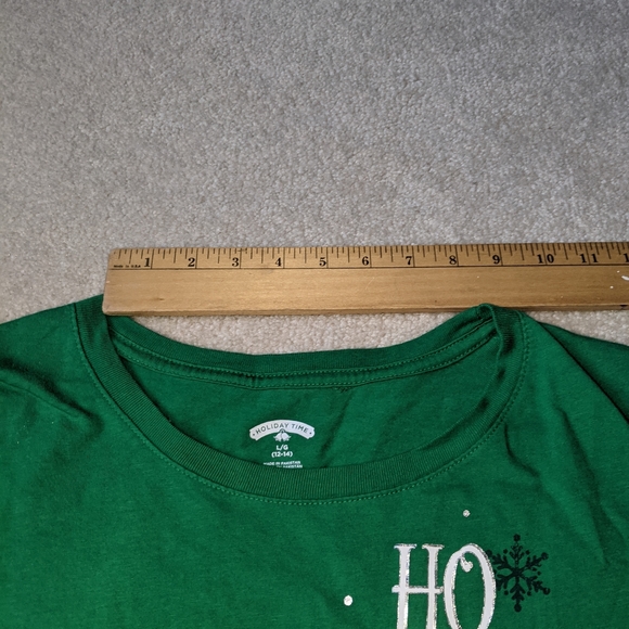 Green Ho Ho Ho Santa Clause Christmas T-shirt - Picture 2 of 11
